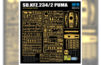 Сборная модель SD.KFZ.234/2 PUMA W/ENGINE PARTS