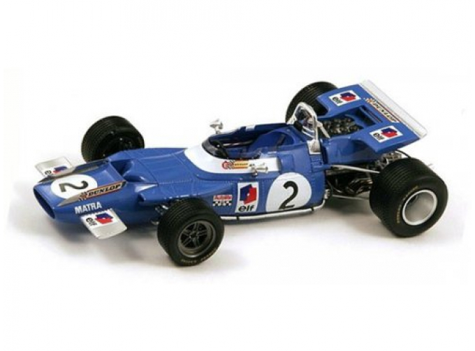 MATRA MS80, 2 ПОБЕДИТЕЛЬ French GP 1969 Jackie Stewart (FI), blue