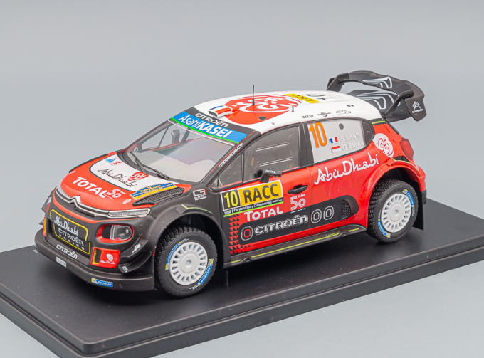 CITROEN C3 Wrc Abu Dhabi #10 Winner Rally Catalunya Costa Daurada (2018) S.Loeb - D.Elena, Black Red White