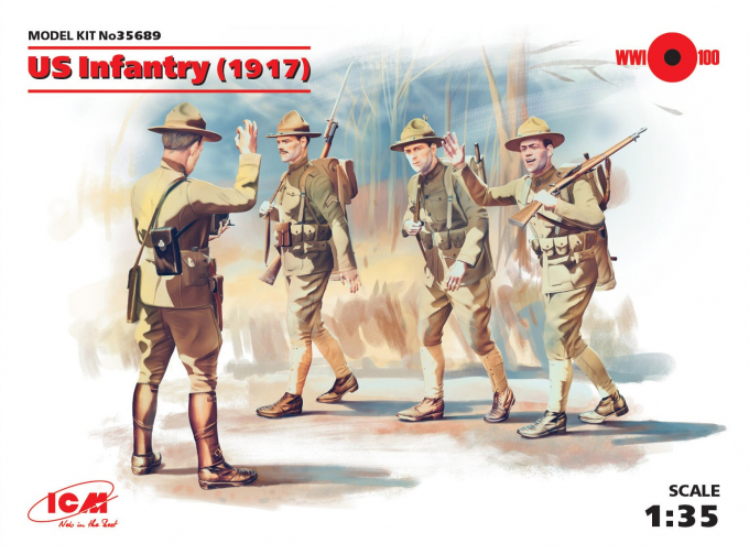 Сборная модель US Infantry (1917) (4 figures)