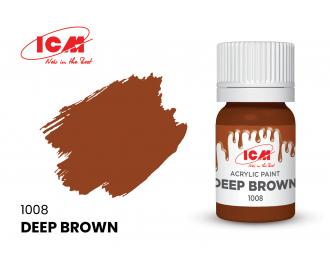 Краска акриловая 12 мл, Темно-коричневый (Deep Brown)