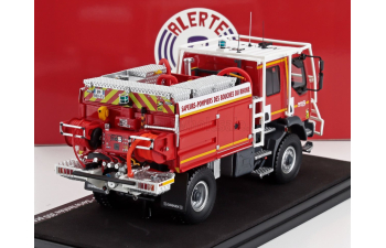 RENAULT D14 4x4 Tanker Truck Sdis 13 Sapeurs Pompiers D'eure Et Loir (2013), Red White Yellow
