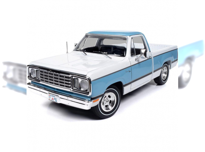 DODGE D100 Adventurer Sweptline Pick-up (1977), light blue/white