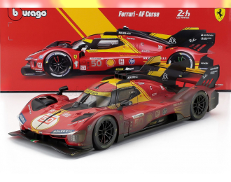 FERRARI 499p 3.0l Turbo V6 Team Ferrari Af Corse №50 Winner 24h Le Mans (after Race Version) (2024) Antonio Fuoco - Miguel Molina - Nicklas Nielsen, Red