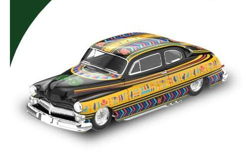 MERCURY Eight Coupe, Mummy Tribute with Mummy Accessory *Halloween Monster Edition* (1950), black / yellow