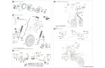 Сборная модель HONDA Xlr 250r (md22) Motard Custom 1991