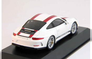 PORSCHE 991R, white with red stripes