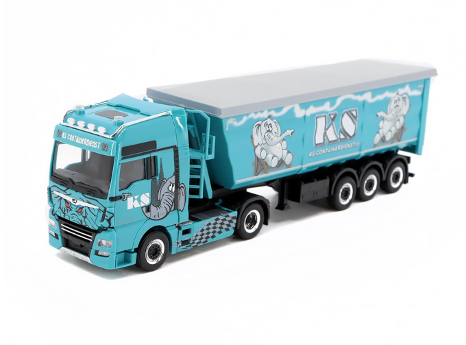 MAN TGX XXL sklápěč KS Containerdienst, blue