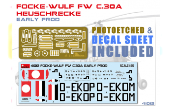 Сборная модель FOCKE-WULF FW C.30A HEUSCHRECKE. EARLY PROD