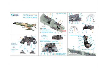 3D Декаль интерьера для F-4D early Phantom II (Academy) (с 3D-печатными деталями)