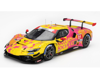 FERRARI 296 GT3 3.0L Turvo v6 Team Dragon Speed №81 IMSA Laguna seca (2025) Albert Costa - Giacomo Altoe, yellow/pink