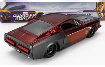 FORD Mustang Gt500 Shelby 1967 With Star-lord Figure Marvel Guardians Of The Galaxy, Copper Grey