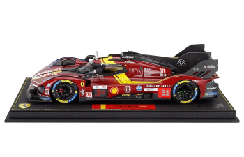 FERRARI 499p 3.0l Turbo v6 Team Ferrari AF Corse №51 3rd 24h Le Mans 2025 Alessandro Pier Guidi - James Calado - Antonio Giovinazzi - con vetrina - with showcase 