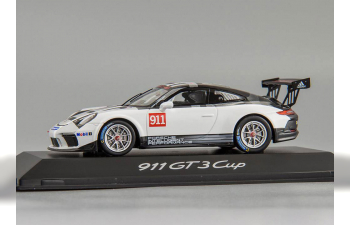 PORSCHE 911 (991) GT3 Cup #911 Porsche Sports Cup (2017), white / black / grey / red