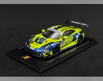 PORSCHE 911 992 Gt3 R 4.2l Team Rutronik Racing №97 24h Spa (2024) Dustin Blattner - Richard Robichon - Dennis Marschall - Loek Hartog, Yellow Blue