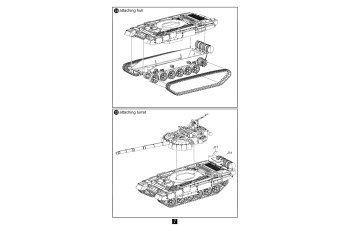 Сборная модель Russian Т-72B2 Rogatka Main Battle Tank
