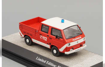 VOLKSWAGEN T3a Double Cabin "FUERWEHR" (1983), red