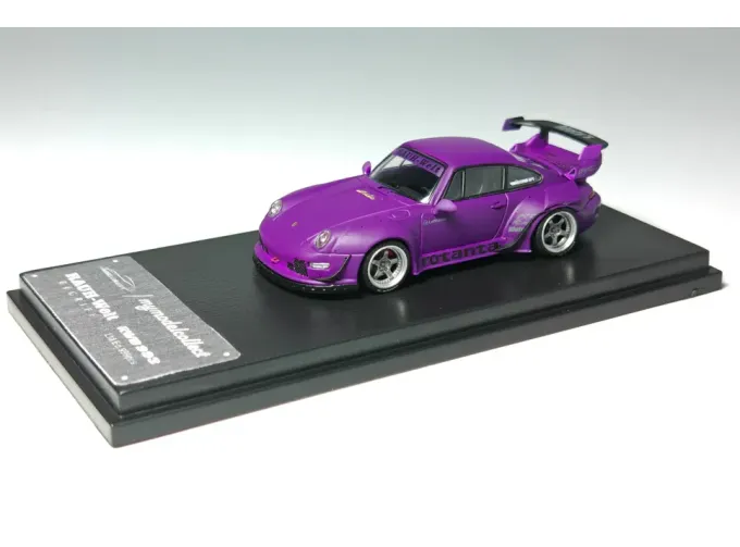 PORSCHE RWB993 with High Wing, matte purple