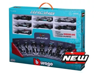 Набор из семи моделей MERCEDES-BENZ AMG W05 + W07 + W10 + W12 + W13 + W14 + W15 (L. Hamilton – G. Russell)