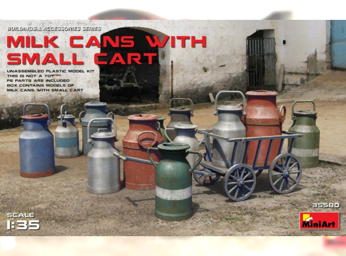 Сборная модель Аксессуары MILK CANS WITH SMALL CART