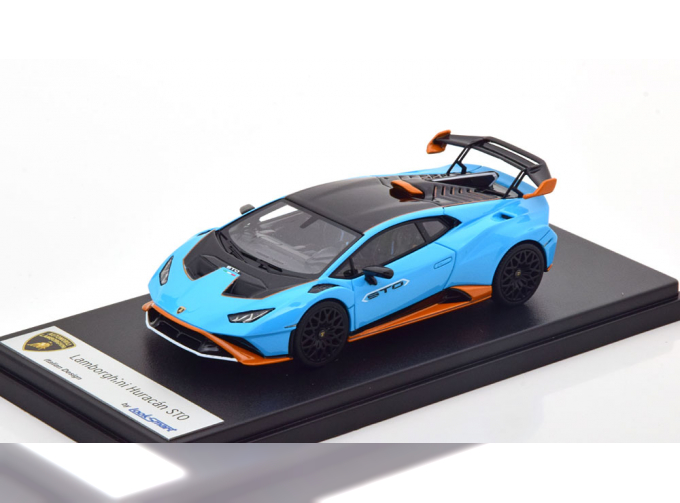 LAMBORGHINI Huracan STO (2021), hellblau/orange/schwarz