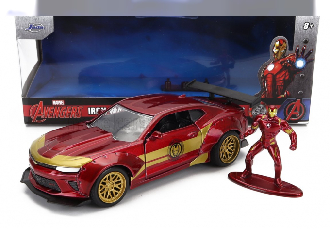 CHEVROLET Camaro Coupe With Iron Man Figure (2016), Red Gold