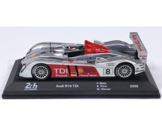 AUDI R10 Tdi 5.5l Turbo V12 Team Audi Sport Joest №8 Winner 24h Le Mans (2006) Frank Biela - Marco Werner - Emanuele Pirro, Silver Red