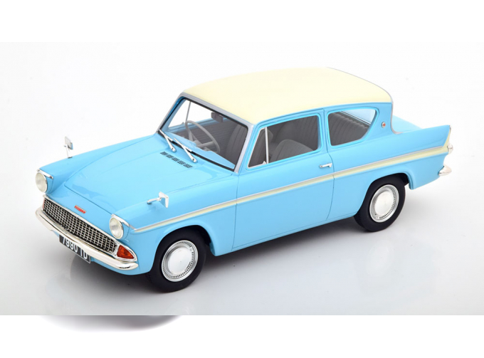 FORD Anglia 105E RHD (1961), light blue white