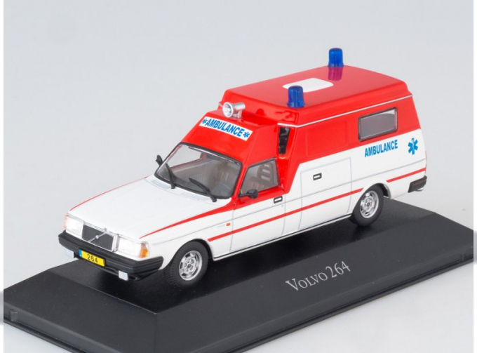 VOLVO 264GL "Dutch Ambulance" (1974), white / red