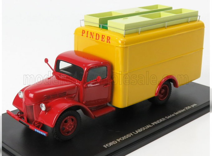 FORD Truck Van Poissy Laboual Circus Pinder (1951), Red Yellow