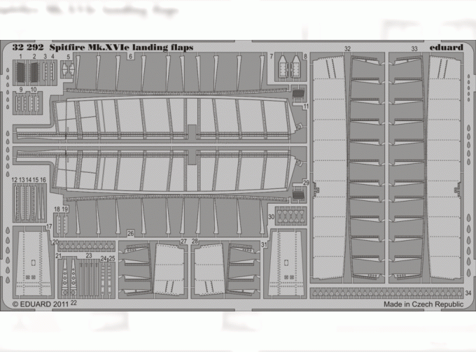 Фототравление для Spitfire Mk.XVIe landing flaps