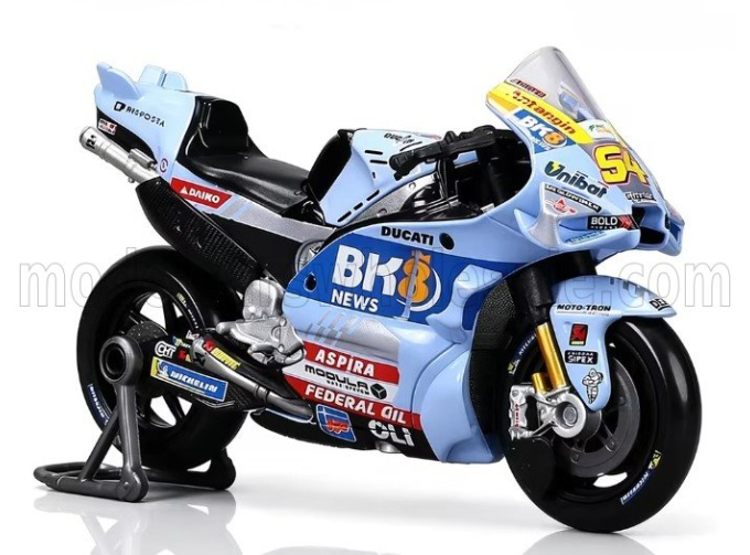 DUCATI Desmosedici Gp25 Team Gresini Racing №54 Motogp Season (2025) Fermin Aldeguer, Light Blue