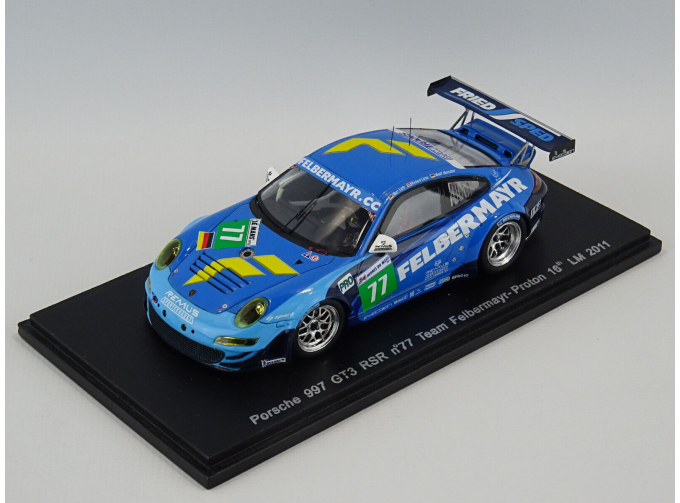 PORSCHE 911 997 Gt3rsr Felbermayr №77 24h Le Mans (2011) R.lieb - W.Henzler - R.Lietz, 2 Tone Blue