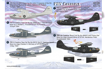 NEW PBY Catalina Two sheets, the general complete set.Wet decal