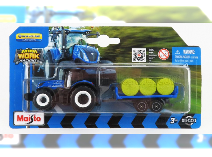 NEW HOLLAND T7-315 Tractor With Trailer (2018), Blue Green