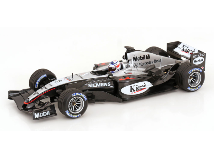 McLAREN F1  Mp4/19 Mercedes №6 Season (2004) Kimi Raikkonen, Black Silver