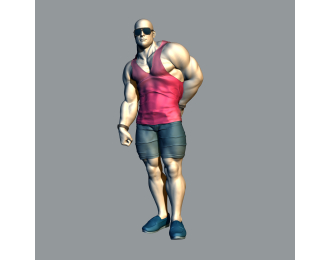 Фигура Пауэрлифтер, окрашенная