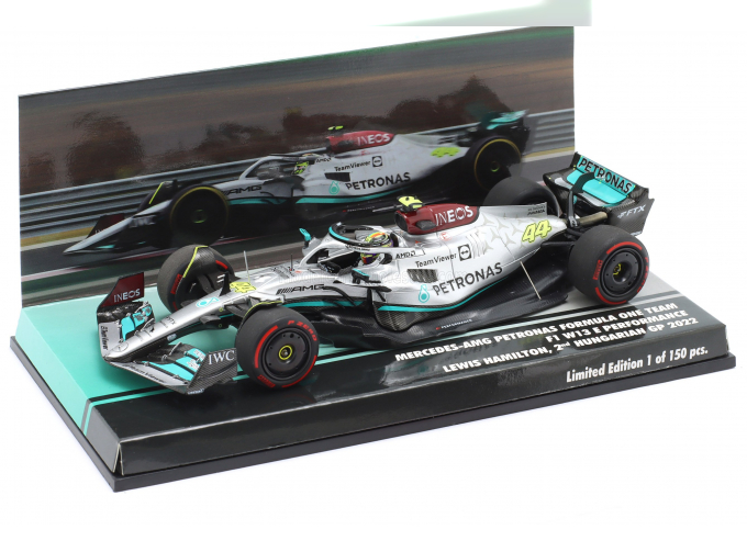 MERCEDES-BENZ GP F1 W13e Team Mercedes-amg Petronas F1 №44 2nd Hungarian Gp (2022) Lewis Hamilton, Silver Green