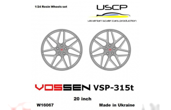 Комплект колес (20 дюймов) Vossen VSP-315t с резиной Tamiya Aoshima Hasegawa