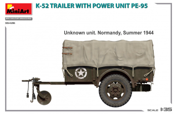 Сборная модель Trailer With K-52 Power Unit Pe-95 Military 1945