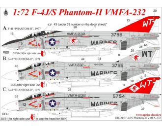 Декаль для F-4J/S Phantom-II VMFA-232