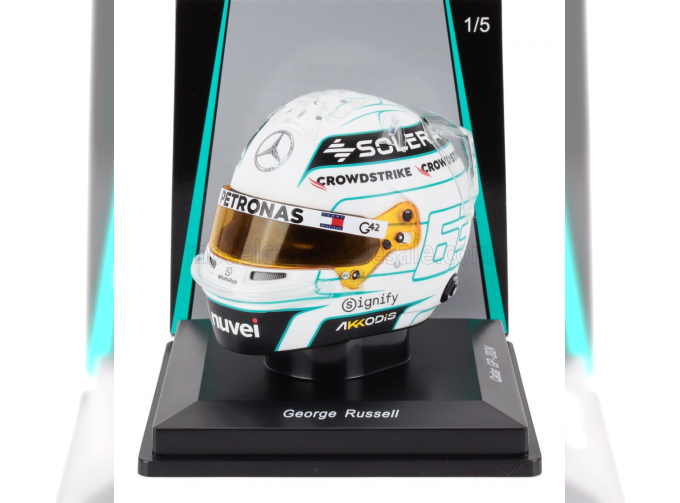 BELL HELMET Casco Helmet F1 George Russell F1 Team Mercedes Amg №63 Qatar Gp (2024), White