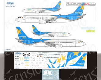 Декаль на самолет Boeing Nordwind Airlines BLUE