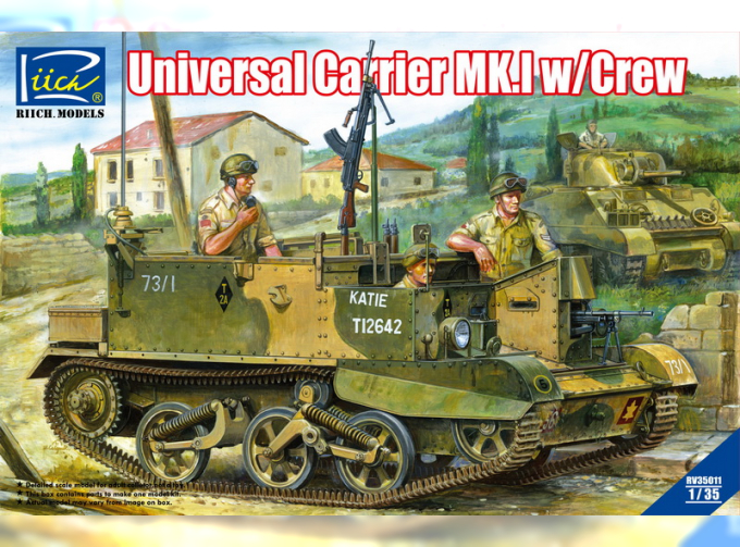 Сборная модель Британский лёгкий многоцелевой бронетранспортёр, 2 МВ Universal Carrier Mk. I с экипажем