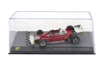 FERRARI F1 312t2 №12 Brazilian Gp (1977) Carlos Reutemann - Con Vetrina - With Showcase, Red White