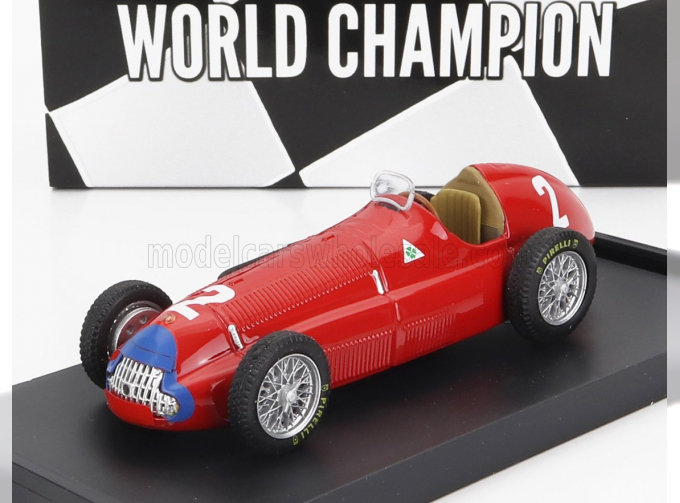 ALFA ROMEO F1 158 N 2 World Champion Winner English Gp Nino Farina 1950, Red