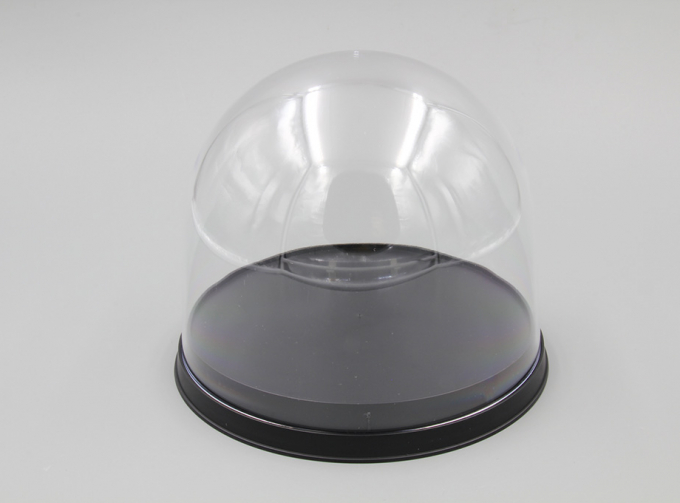 Прозрачный бокс (Display case J) круглый с черной подставкой (диам.125 мм высота 95 мм)