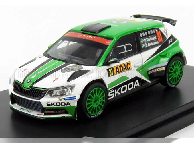 SKODA Fabia Iii R5 N31 Rally Deutschland (2015) J.andersson - P.tideman, Green White