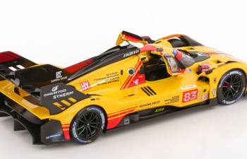 FERRARI 499p 3.0l Turbo V6 Team Af Corse №83 24h Le Mans (2024) Robert Kubica - Robert Shwartzman - Yifei Ye, Yellow Red