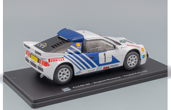 FORD RS 200, Berglund - Blomqvist, Swedish Rally 1986, white / blue